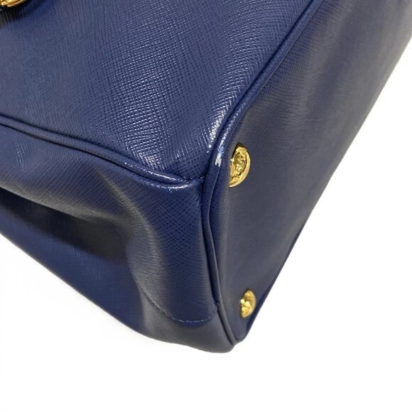 Auth PRADA Galleria Large Bag (Women's) Blue Saffiano Lux (Leather) Tote Bag - Picture 3 of 15